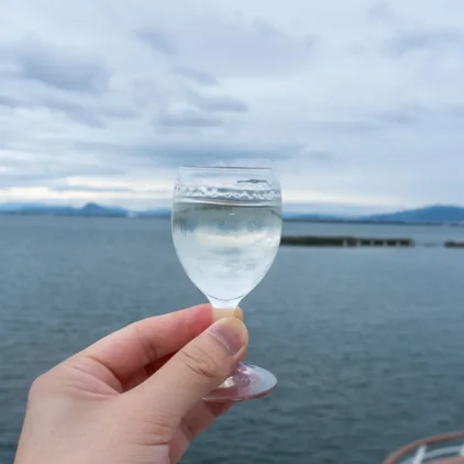 琵琶湖最大の客船ビアンカで乾杯!酒房 神ぐら「10周年企画日本酒クルーズ」に参加